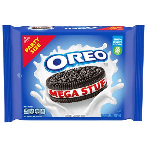 OREO Mega Stuf Chocolate Sandwich Cookies, Party .